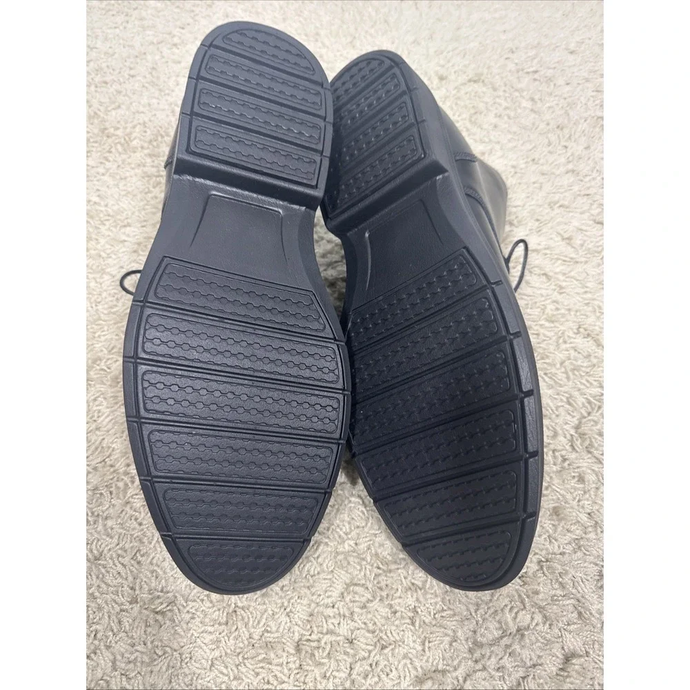 Orthocomfoot Black Orthopedic Leather Chukka Boots Mens 12M Arch Support Comfort